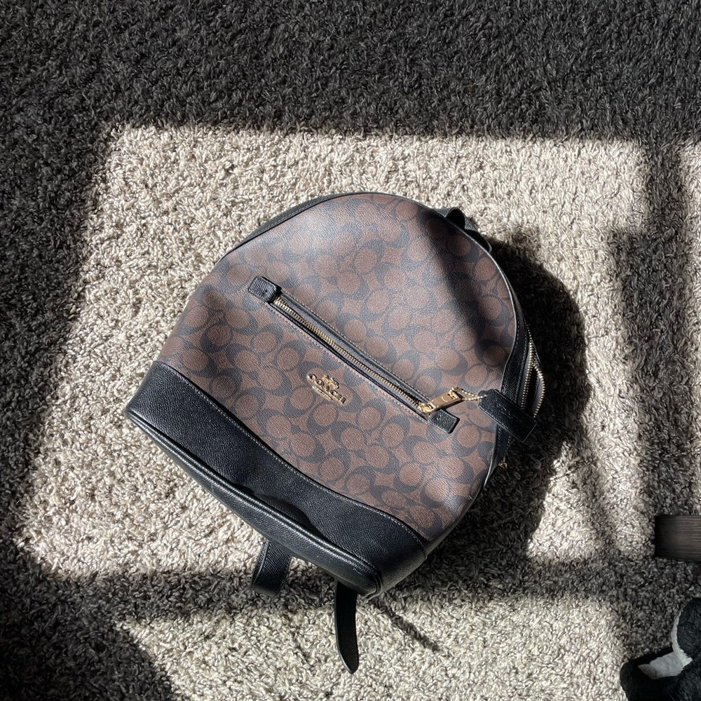 Coach Brown/Black Signature Canvas Mini Backpack
